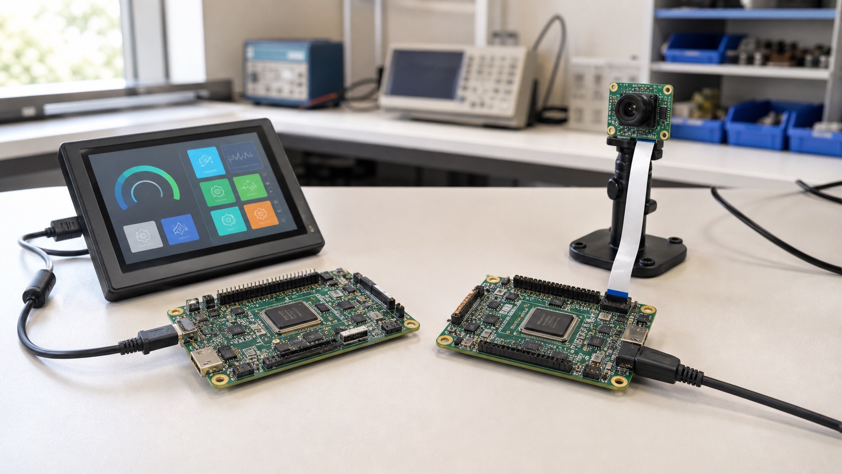 Two embedded Linux modules compared for HMI and camera vision applications
